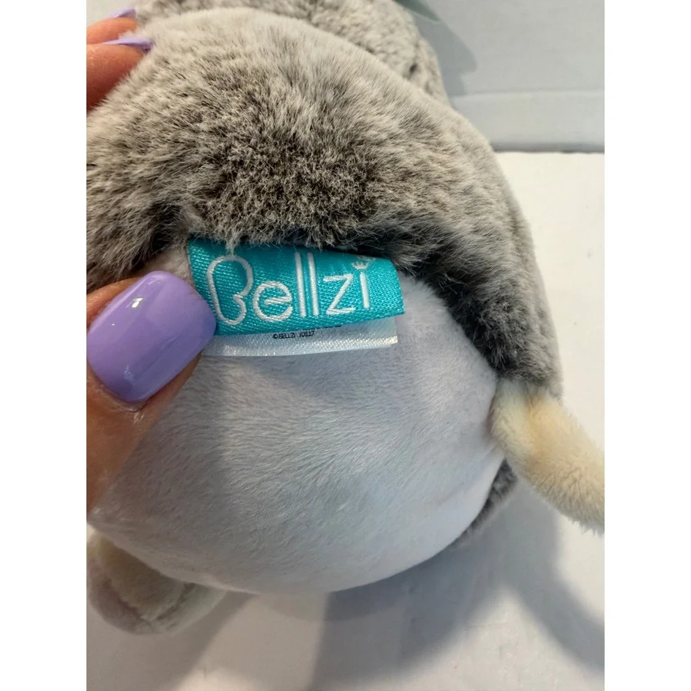 Bellzi Hedgi Hedgehog Plush Stuffed Animal Grey White Collectible Toy HEDGI NWT